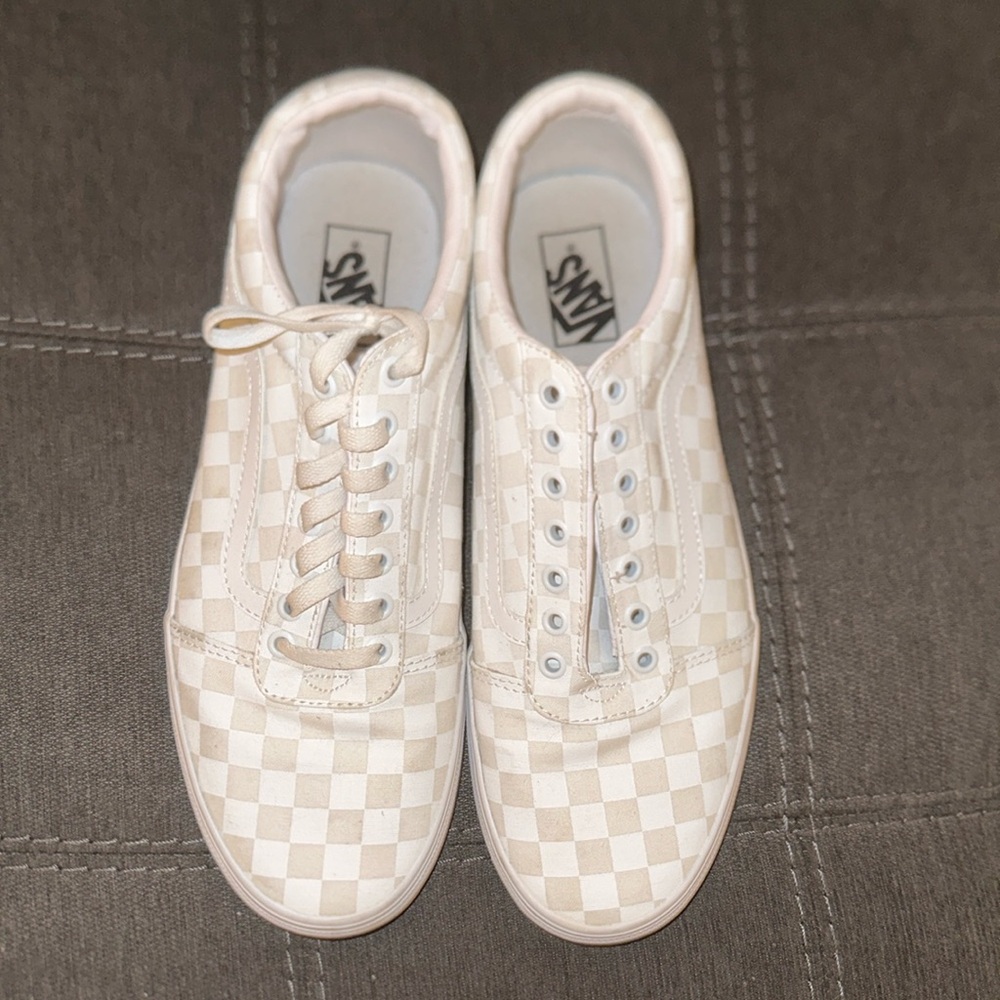 White Checkered Vans Size 11 Mens